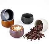5er Espressotassen Set Timeout Mini, 5 x 50 ml Dickwandig Tassen aus Steingut, Handgefertigt Porzellan Kaffeetassen set Geschenk in modernem Design Geschenk Spülmaschinenfest Mokka Tee Sake (Mitte)