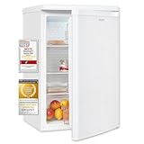 Exquisit Kühlschrank ohne Gefrierfach, 126 Liter, 55 cm Breit, Freistehend, Kompakt, Temperaturregelung, LED-Licht, KS516-V-040D weiss