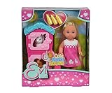 Simba 105733065 - Evi Love Cute Rabbit House / mit zweistöckigem Hasenstall und Hasen / Zubehör / Ankleidepuppe / 12cm, für Kinder ab 3 Jahren, Mehrfarbig