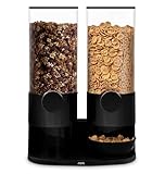 mikamax – Müsli- und Cerealienspender Doppel 3L, Design Spender für Müsli und Cornflakes, Einzigartiges Design, 2x 3L – Lebensmittelspender