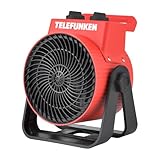 TELEFUNKEN Bauheizer Industrie Heizer Keramikheizer Heizgebläse elektrischer Heizlüfter Heizstrahler elektrisch Heizkanone Elektro Heizer Heizstrahler elektrisch | THL-2kW