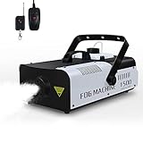 Telbum Nebelmaschine 1500 Watt Fernsteuerung Räuchermaschine 20000 CFM Fog Professionelle Fogger für DJ Bühne Party Hochzeit Events Halloween Weihnachten