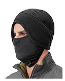 Zylioo XL-XXL Fleece Fahrradmütze Wintermütze Helm-Unterziehmütze mit Maske,Unterhelm Mütze Bike Cap für für Laufen Skifahren Radfahren Snowboarden Motorradfahren