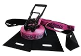 4 Teiliges Slackline-Set neon PINK - 50mm breit, 15m lang - mit Langhebelratsche - Slack-Liners - Made in Germany