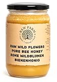 900 g Reiner, Roher Wildblumen Honig 100% Natürlichen – Ungefiltert, Ungeheizt, Nicht Pasteurisiert, direkt aus dem Bienenstock, Europäisches Produkt