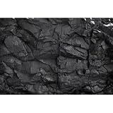 Xiaoterna 4,5x2,5m Stein Aquarium Hintergrund 3D Altmodisch Natur Schwarze Felswand mit Struktur Vivarium Fotografie Hintergrund Reptilien Lebensraum Aquarium Felsige Glas Terrarien Dekoration