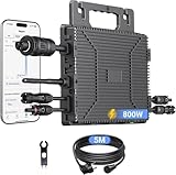 LIONSHEE Mikrowechselrichter 800W, Wechselrichter Balkonkraftwerk mit WLAN, Plug & Play, 5M AC-Kabel, PV-Wechselrichter, MPPT Integrierter, App Steuerung