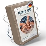 Töpferton – Ton zum brennen & töpfern 10kg – Weich, besonders formstabil & brennbar – Ideal für Drehscheibe & Brennofen