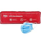 Hilph Verbandskasten Auto 2023 tüv Geprüft mit Maske, KFZ-Verbandkasten, Erste Hilfe Set Auto, Verbandskasten Neue Norm 2022, First Aid Kit for Car nach DIN 13164:2022