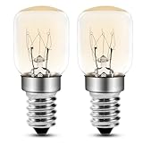 Comyan Backofenlampe E14 25W Salzlampenbirne für Himalayan, dimmbare Ofenlampe bis zu 300 ℃ Ofen/Mikrowellenofen/Kühlschrank/Salzlampenlampen, 2Pack