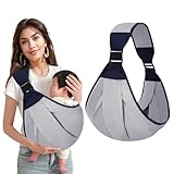 Atmungsaktives Babytragetuch Kleinkind Hüfttrage Wrap Babytrage Verstellbar Tragbar Bequem Weich Babytragetuch Dicke Schultergurte Sicher für 0-36 Monate Neugeborenes Baby Schnell Trocknende Baumwolle