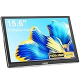 Lrtzcbi Portable Monitor, 15,6 Zoll FHD 1080P Tragbarer Monitor, IPS 178° View Externer Display Mit HDMI USB Type-C für Laptop/PC/Computer/Xbox/PS4/Raspberry pi