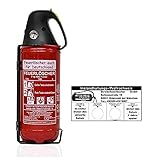 Brandengel Premium Autofeuerlöscher 2kg Pulverlöscher Feuerlöscher, LKW PKW Motorrad KFZ DIN EN 3 Manometer Halterung ABC 4LE (Mit Prüfnachweis u. Jahresmarke)