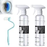 2 Stück Oxalsäure Fleckenentferner Mehrzweck Oxalsäure Reiniger Spray Toilet Bowl Cleaner Spray Entfernt Mühelos Kalk und Schmutz Zitronenduft Beseitigt Gerüche 300ml mit Düse