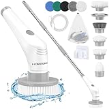 Elektrische Reinigungsbürste, [Upgrade-Version][IPX8 Wasserdicht] Homtronics Elektrische Bürste mit 10 Austauschbaren Bohrbürstenköpfen, Electric Spin Scrubber für Haushalt, Bad, Fliesenboden und Auto
