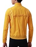 INBIKE Windjacke Fahrradjacke Herren Dünn Fahrrad Leicht Sommer Atmungsaktive Winddicht Reflektierend Laufjacke Sport Rennrad City Freizeit MTB Gelb L