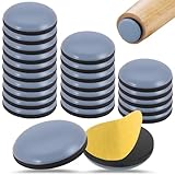 24 Pcs Teflongleiter Selbstklebend für Stühle, ø 30 Mm PTEE Teflon Möbelgleiter Teppich, Stuhl Gleiter für MöBel, Kunststoffgleiter AußEnbereich, Stuhlgleiter, Teppichgleiter Set Schutz Bodens
