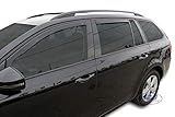 J&J AUTOMOTIVE | Windabweiser Passend Für Octavia III, 3 2013-2020 5-Türer Kombi, Heko Regenabweiser, Getönt, 4-TLG, Vorne, Hinten, Aerodynamisch