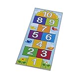 IMhope Kinderzimmer-Teppich Hopscotch Bodenteppich, weich, rutschfest, Spielteppich, Baby-Krabbelmatte, Teppich, Dekoration, Geschenke für Jungen, Mädchen, Schlafzimmer, Spielzimmer – 80 x 120 cm
