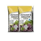 Aussaaterde torfreduziert 20 Liter (2 x 20 Liter) | Anzuchterde für Samen | optimale Versorgung durch perfekte Zusammensetzung | Pflanzerde für Blumen und Kräuter