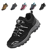 Sixfox Sixox Wanderschuhe und Knöchel Wanderstiefel Reiseschuhe Herren Sportschuhe Ultraleichte Sportschuhe Camping Wandern Herren Wasserdicht Leicht Outdoor Wanderschuhe Schwarz39EU