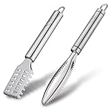 Zite Fishing Fischschupper-Set - 2-TLG zum einfachen Entfernen von Fischschuppen - Fischschuppenschaber & Fischschaber Rostfrei