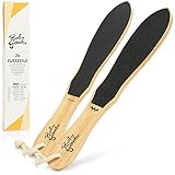 Robin Goods® 2X Hornhautraspel Fußfeile aus Holz, grob & fein | Hornhautfeile, Hornhautentferner in plastikfreier Verpackung, zur Entfernung von Hornhaut & Schwielen (2 Stück)