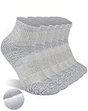 YCQQPRO Sneaker Socken, Cushioned Quarter Socken, Kurz Laufsocken mit Dick Frottee-Sohle, Atmungsaktive Baumwolle Sportsocken für Damen Herren, Unisex Knöchelhoch 6 Paar