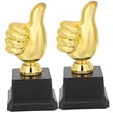 ROMISBABA 2 Stück Daumen Trophäe Belohnung Preis Kunststoff Kleine Wettbewerb Auszeichnung für Party Sport Fußball Dance
