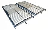 2x Stabiler Lattenrost 80x200 cm starr - bis 240 kg belastbar – XXL Lattenrost 80 x 200 cm Doppelpack - fertig montiert - 44 Leisten – Lattenrost Set - Auch bei Übergewicht geeignet