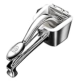 Saftpresse manuell als Zitronenpresse, Limettenpresse & Orangenpresse geeignet | Große Obst-Handpresse aus 304 Edelstahl mit ergonomischem Griff | Premium Fruchtpresse mit 5 Jahre Garantie