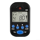 Digitales Mini-Metronom, LCD-Display, Tempobereich 30–280 BPM, Clip-On-Design mit mehreren Rhythmusmustern für Schüler, Musikübungen (schwarz)