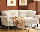 Kidirect 3 Sitzer Sofa Klein, 175 cm Kleines Sofa 3 Sitzer, Bequemes Kleines Sofa für Jugendzimmer, 3 Minuten Schnelle Montage ohne Werkzeug, Modernes Couch Klein für Wohnung oder Büro, Sofa Beige