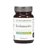 Bio Astaxanthin 12 mg Kapseln hochdosiert in der Glasflasche 30/90 Stk. I Antioxidantien aus der Vitalalge Haematococcus Pluvialis I Supplements Carotinoide vegan glutenfrei & lactosefrei