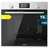 Cecotec Einbau-Backofen Pyrolyse 73L Bolero Hexa P526000 Line. 2800W, 9 Funktionen, Display, Pyrolyse, Kühlgebläse, Abtau-Modus, Umluft-Modus, Eco-Modus, Vierfach-Glas-Tür