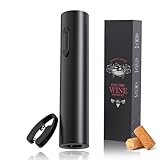 Marchpower Elektrischer Weinflaschenöffner, Automatischer Flaschenöffner Wiederaufladbarer Korkenzieher Wein Automatisch Geschenkidee, mit Folienschneider, USB-Kabel (schwarz)