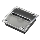 PATIKIL Sticky Note-Spender, Klarer Deckel 3x3' Sticky Note-Halter Acryl-Notizen Memo-Notizbehälter-Spender für Sticky Notes Büro Zuhause Laden Küchenbedarf, Schwarz