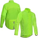 Brisk Bike Fahrrad Regenjacke Herren leichte und wasserdichte Fahrradregenjacke gut sichtbare lange Ärmel Fahrradjacke Herren (DE/NL/SE/PL, Alphanumerisch, XL, Regular, Regular, Green)