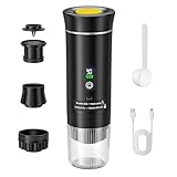 Haedswer Tragbare Kaffeemaschine, 3 in 1 Akku Espressomaschine Kapselmaschine