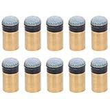 VGEBY 10 Stück Billard Queue Spitzen, Billard Schraubleder Snooker Cue Tips Ersatz durch Cue Stick Ferrules 12mm / 13mm(12MM)