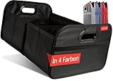HELDENWERK Auto Kofferraumtasche faltbar & stabil 40L - Kofferraum-Organizer Einkaufstasche zur praktischen Aufbewahrung - Auto Faltbox, Kofferraumbox (Schwarz)