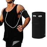 1 Stück Handy Armband Joggen Universal Sportarmband Handyhalter Joggen 26,9–29,9 Cm Armumfang Armband Handyhalterung mit Kopfhörerloch, Passend für Alle Handys zum Radfahren,Fitness-Schwarz(Schwarz)