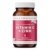 InnoNature Vitamin C + Zink Kapseln | aus Guavenblättern und Amla Fruchtextrakt | 60 Kapseln, 240 mg Vitamin-C und 20 mg Zink | veagn, laborgeprüft
