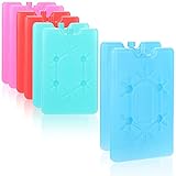 com-four® 8x Extra flaches Kühlakku - Platzsparend und ideal für Kühlbox und Kühltasche - Kühlelement in bunten Farben [Auswahl variiert] (08 Stück - klein)