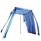 Tragbarer Strandschirm, Cabana-Regenschirm, 1,8 m/2 m, mit Seitenschatten, Outdoor-Baldachin für Camping, Hinterhof, Picknick, leichter Sonnenschutz, Blau (C-2 m)