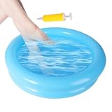Pool-Fußspülwanne – aufblasbares Leiter-Fußbadbecken, faltbare Waschstation | Kompakter, tragbarer Schwimmbecken, zusammenklappbare Einstiegs-Reinigungsschüssel, schnell aufblasbares Tauchbecken mit L