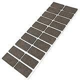 Adsamm® / 20 x Selbstklebende Filzgleiter/Braun / 20x40 mm/Rechteckig/Möbelgleiter aus Filz mit 3.5 mm Stärke/Möbel- und Bodengleiter