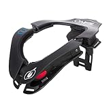 O'NEAL | Motocross-Protektor Nacken | MX MTB Mountainbike | 2 Zonen zum Einstellen, 2 Vorderpolster, Front-Verschlussmechanismus | Tron Neckbrace Solid | Erwachsene | Schwarz | One Size