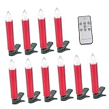 CRILSTYLEO Elektronisches Kerzenlicht Flammenlose LED Kerzen Flammenlose Flackernde Teelichter Realistische Flammenlose Teelichter Lange LED Kerzen LED Kerzenlicht Kerzenlampe Für