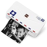 Phomemo M04AS 110mm Mini Drucker - Taschendrucker 300DPI Tragbarer Thermodrucker für Handy Bluetooth, 15/53/80/110mm Druckbreite, Kompatibel mit iOS & Android, für Dokumente, Porto, Etiketten (Weiß)